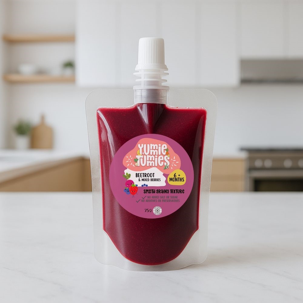 beetroot and berries puree